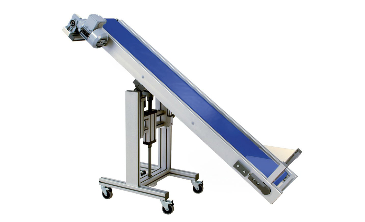 Electrically tiltable belt conveyors