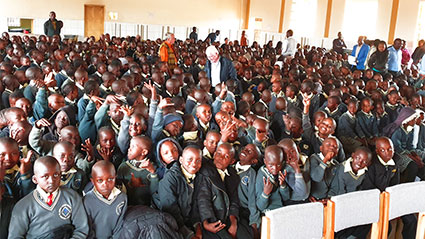 Pupils at the Arnold Janssen Primary School